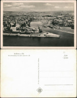 Ansichtskarte Koblenz Deutsches Eck, Mosel Mündung, Rhein, Luftaufnahme 1940 - Koblenz