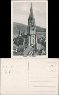 Freiburg Im Breisgau Münster, Gesamtansicht Mit Strassen Partie 1925 - Freiburg I. Br.