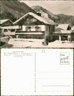 Ansichtskarte Oberammergau Haus Georg Fichtl Pension Im Winter 1961 - Oberammergau