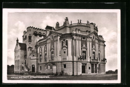 AK Halberstadt, Blick Auf Das Stadttheater  - Théâtre