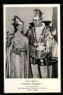 AK Mainz, Prinz Martin I. Und Prinzessin Hildegard I. Im Jubeljahr Des Mainzer Carneval-Verein 1838-1938  - Carnaval