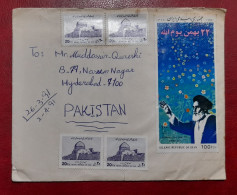 1991 Iran To Pakistan Cover With Bahman Divine Day And Mosque Stamps - Iran
