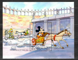 Bhutan (Bhoutan) - 1991 - Disney: The Colosseum Of Rome - Yv Bf 268 - Disney