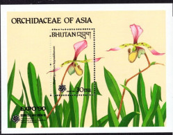 Bhutan (Bhoutan) - 1990 - Flowers: Orchids - Yv Bf 215 - Orquideas