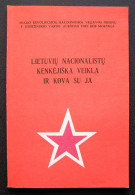 Lithuanian Book / Lietuvių Nacionalistų Kenkėjiška Veikla Ir Kova Su Ja 1986 - Cultural