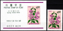 KOREA SOUTH 1965 FLORA Plants (V): Flower Broadleaf Lilac, MNH - Otros & Sin Clasificación