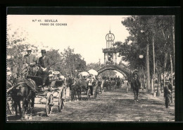 Postal Sevilla, Paseo De Coches  - Sevilla