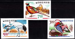 KOREA SOUTH 1966 FAUNA Animals: Birds. Complete Set. IMPERFORATE, MNH - Other & Unclassified