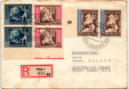 Deutsches Reich 823-825 (je 2x) Auf Brief Als Mischfrankatur Portogerecht #BD268 - Autres & Non Classés