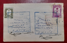 1969 Saudi Arabia And Pakistan 2 Riyal And 220 Q Revenue Stamps On Visa Page Special Adhesive - Saudi-Arabien