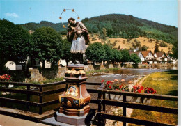 73930320 Wolfach_Schwarzwald Heiligenfigur Denkmal Partie An Der Kinzig - Wolfach
