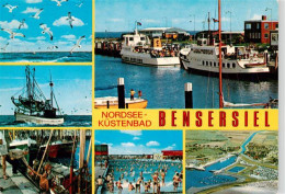 73930272 Bensersiel_Esens Fischkutter Hafenpartie Wellenbad Fliegeraufnahme - Esens