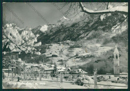 Sondrio Chiesa Valmalenco Nevicata PIEGHE Foto FG Cartolina KV9106 - Sondrio