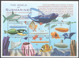 Antigua & Barbuda - 2000 - Marine Life  - The World Of Submarines - Yv 2865/70 - Submarinos