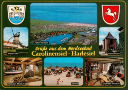 73930195 Carolinensiel-Harlesiel_Ostfriesland Windmuehle Hafen Harlesiel Glocken - Wittmund