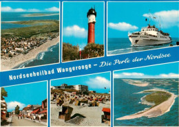 73930161 Wangerooge_Wangeroog_Nordseebad Fliegeraufnahme Leuchtturm Faehrschiff  - Wangerooge