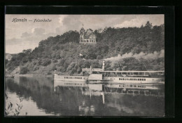 AK Hameln, Schiffe Vor Gasthaus Felsenkeller, Dampfer  - Hameln (Pyrmont)