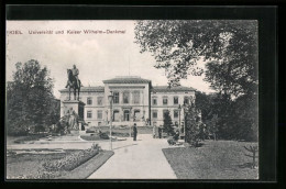 AK Kiel, Universität Und Kaiser Wilhelm-Denkmal  - Kiel