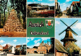 73930075 Aurich_Ostfriesland Upstalsboom Rathaus Fussgaengerzone Marktplatz Ostf - Aurich