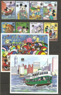 Antigua & Barbuda - 1994 - Disney: Hong Kong In Stamps - Yv 1671/78 + Bf 281/82 - Disney