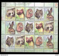 D21161  Wolves - Loups - Hares - Mammals - Bielorus Yv 631-25 Minisheet - MNH - 2,35 . (10) - Autres & Non Classés