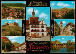 73929852 Staufen__Breisgau Panorama Burgruine Strasse Rathaus Kirche Stadtsee - Autres & Non Classés