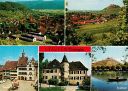 73929840 Staufen__Breisgau Fliegeraufnahme Burgruine Rathaus Schloss Stadtsee - Autres & Non Classés