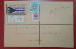 UNITED ARAB EMIRATES USED COVER WITH STAMPS FALCON EAGLE - Emirats Arabes Unis (Général)