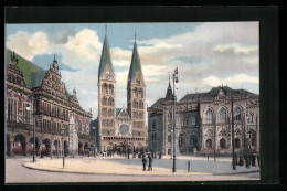 AK Bremen, Marktplatz Mit Rathaus, Dom, Börse  - Bremen