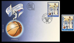 Serbia 2023. 100 Years Of Basketball In Serbia, FDC + Stamp, MNH - Basket-ball