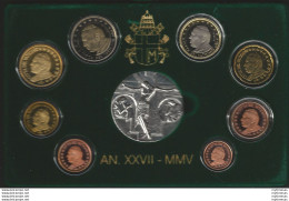 2005 Vaticano 8 Monete FS Solo Cofanetto - Vatikan