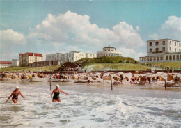 73930692 Wangerooge_Wangeroog_Nordseebad Strand Bei Flut Mit Cafe Pudding - Wangerooge