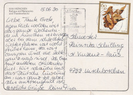 BUND - 1990, Michel 1442 Weihnachten, AK Einzelfrankatur - Cartas & Documentos