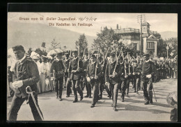 AK St. Gallen, Jugendfest, Kadetten Im Festzuge  - Sankt Gallen