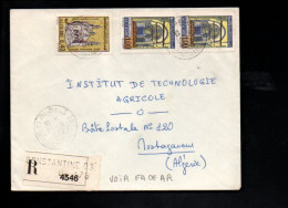 ALGERIE AFFRANCHISSEMENT COMPOSE SUR LETTRE RECOMMANDEE DE CONSTANTINE 1973 - Argelia (1962-...)