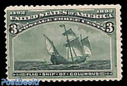 United States Of America 1893 3c, Stamp Out Of Set, Mint NH, Transport - Ships And Boats - Ongebruikt