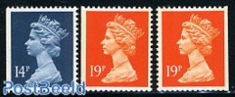 Great Britain 1989 Definitives 3v (1 Side Imperforated), Mint NH - Nuovi
