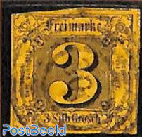 Germany, Thurn & Taxis 1852 3 Gr Black On Yellow, Used, Used Stamps - Other & Unclassified