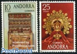 Andorra, Spanish Post 1974 Handicrafts & Arts 2v, Mint NH, Health - Religion - Food & Drink - Religion - Art - Art & A.. - Ungebraucht