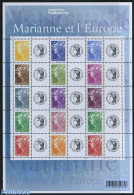 France 2008 Marianne Et LEurope 15v M/s, Mint NH - Unused Stamps