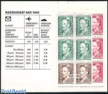 Greenland 1990 Definitives Booklet, Mint NH, Stamp Booklets - Ongebruikt