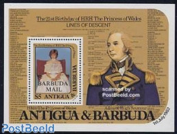 Barbuda 1982 Diana Birthday S/s, Mint NH, History - Charles & Diana - Kings & Queens (Royalty) - Koniklijke Families