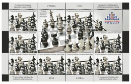 Serbia 2023. 75 Years Since The Foundation Of The Chess Federation Of Serbia, Mini Sheet, MNH - Serbie