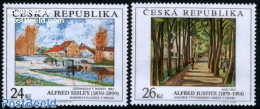 Czech Republic 2009 Art 2v (Sisley, Justitz), Mint NH, Nature - Trees & Forests - Art - Modern Art (1850-present) - Pa.. - Otros & Sin Clasificación