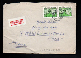 HONGRIE  AFFRANCHISSEMENT COMPOSE SUR LETTRE EXPRES POUR LA FRANCE 1984 - Storia Postale