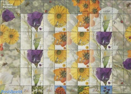 Israel 2001 Jeruzalem, Flowers M/s, Mint NH, Nature - Flowers & Plants - Unused Stamps (with Tabs)