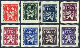 Czechoslovakia O8-O15, MNH. Michel D8-D15. Official Stamps 1947. Coat Of Arms. - Sellos De Servicio