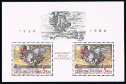 Czechoslovakia 2625, MNH. Intl. Brigades In Spain. Painting By Vladimir Sychra, - Neufs