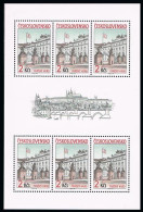 Czechoslovakia 2579a-2580a Sheets, MNH. Prague Castles:Presidential Palace Gate, - Neufs