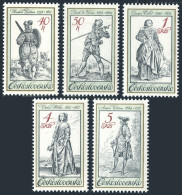 Czechoslovakia 2487-2491, MNH. Mi 27742-2746. Engravings Of Costumes, 1983. - Unused Stamps